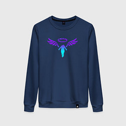 Свитшот хлопковый женский WALHALLA TEAM NEON LOGO ТОКИЙСКИЕ МСТИТЕЛИ, цвет: тёмно-синий