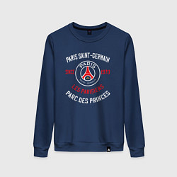 Свитшот хлопковый женский PARIS SAINT - GERMAIN ПСЖ ФУТБОЛ, цвет: тёмно-синий
