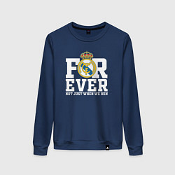 Свитшот хлопковый женский Real Madrid, Реал Мадрид FOREVER NOT JUST WHEN WE, цвет: тёмно-синий