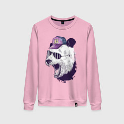 Свитшот хлопковый женский Cool panda!, цвет: светло-розовый