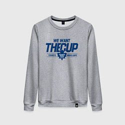 Свитшот хлопковый женский Toronto Maple Leafs We want the cup Торонто Мейпл, цвет: меланж