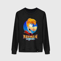 Свитшот хлопковый женский Веселый Rayman, цвет: черный