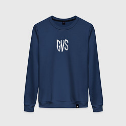 Свитшот хлопковый женский G V S, цвет: тёмно-синий