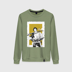 Свитшот хлопковый женский Стильный Ями, цвет: авокадо