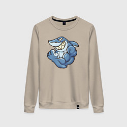 Женский свитшот Акула с бицухой shark