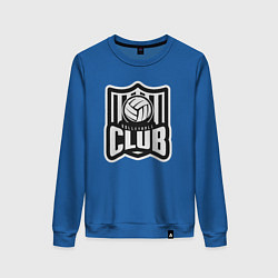 Свитшот хлопковый женский Volleyball Club, цвет: синий