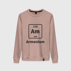 Свитшот хлопковый женский Armenium, цвет: пыльно-розовый