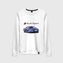 Свитшот хлопковый женский Audi sport Racing, цвет: белый