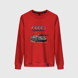 Свитшот хлопковый женский Audi Racing team, цвет: красный