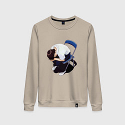 Женский свитшот Синдзи Икари на стуле