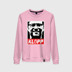 Свитшот хлопковый женский Klopp, цвет: светло-розовый