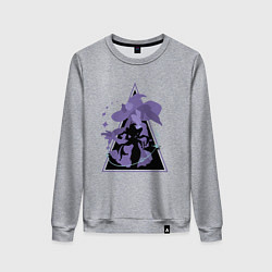Свитшот хлопковый женский Genshin Impact MonaМона, цвет: меланж