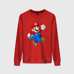 Свитшот хлопковый женский Super Mario Hero!, цвет: красный