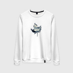 Свитшот хлопковый женский Горы в Листе, цвет: белый