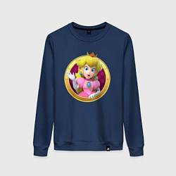 Свитшот хлопковый женский Принцесса Персик Super Mario Video game, цвет: тёмно-синий