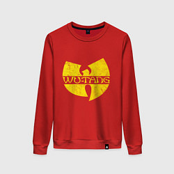 Свитшот хлопковый женский Wu tang logo, цвет: красный