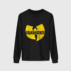Свитшот хлопковый женский Wu tang logo, цвет: черный