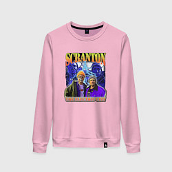 Свитшот хлопковый женский Scranton electric city, цвет: светло-розовый