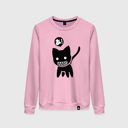 Свитшот хлопковый женский Cat JDM Japan, цвет: светло-розовый