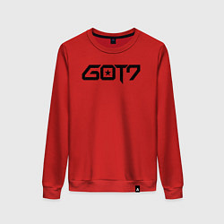 Свитшот хлопковый женский Got7 bambam, цвет: красный