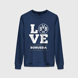 Свитшот хлопковый женский Borussia Love Classic, цвет: тёмно-синий