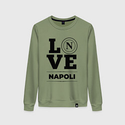 Свитшот хлопковый женский Napoli Love Классика, цвет: авокадо