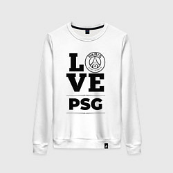 Свитшот хлопковый женский PSG Love Классика, цвет: белый