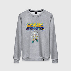 Свитшот хлопковый женский Silver Hedgehog Sonic Video Game, цвет: меланж