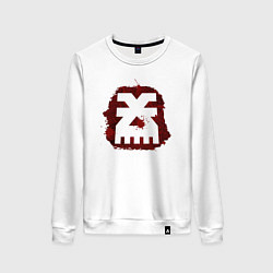 Свитшот хлопковый женский Знак Кхорна пятно, цвет: белый