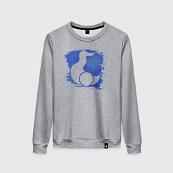 Свитшот хлопковый женский Знак Тзинча пятно, цвет: меланж