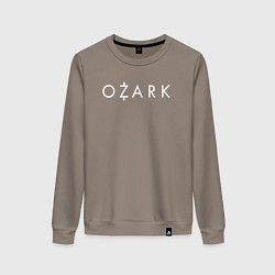 Свитшот хлопковый женский Ozark white logo, цвет: утренний латте