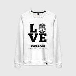 Свитшот хлопковый женский Liverpool Love Классика, цвет: белый