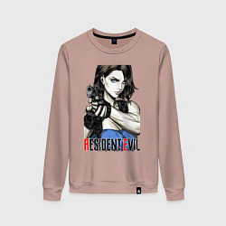 Свитшот хлопковый женский Jill RE3, цвет: пыльно-розовый