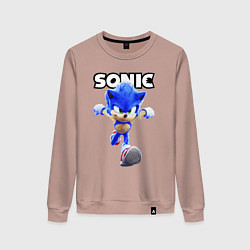 Свитшот хлопковый женский Sonic the Hedgehog 2, цвет: пыльно-розовый