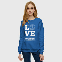 Свитшот хлопковый женский Everton Love Classic, цвет: синий — фото 2