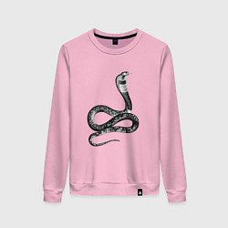 Свитшот хлопковый женский Кобра Cobra, цвет: светло-розовый
