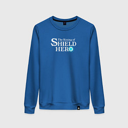 Свитшот хлопковый женский The Rising of the Shield Hero logo white color, цвет: синий