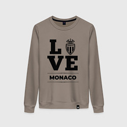 Свитшот хлопковый женский Monaco Love Классика, цвет: утренний латте