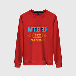 Свитшот хлопковый женский Игра Battlefield PRO Gaming, цвет: красный
