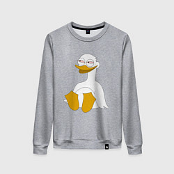 Женский свитшот Два весёлых гуся БЕЛЫЙ