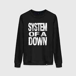 Свитшот хлопковый женский System of a Down логотип, цвет: черный