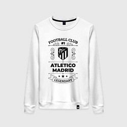 Свитшот хлопковый женский Atletico Madrid: Football Club Number 1 Legendary, цвет: белый