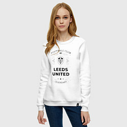 Свитшот хлопковый женский Leeds United: Football Club Number 1 Legendary, цвет: белый — фото 2