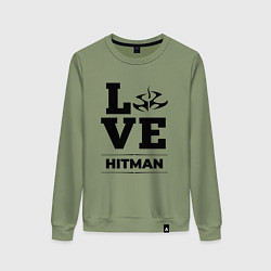 Свитшот хлопковый женский Hitman Love Classic, цвет: авокадо