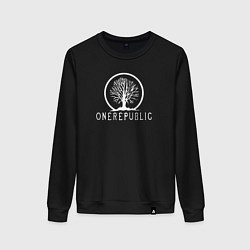Свитшот хлопковый женский OneRepublic Логотип One Republic, цвет: черный