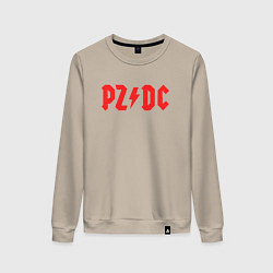 Свитшот хлопковый женский PZDC ACDC, цвет: миндальный