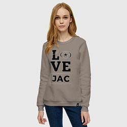 Свитшот хлопковый женский JAC Love Classic, цвет: утренний латте — фото 2