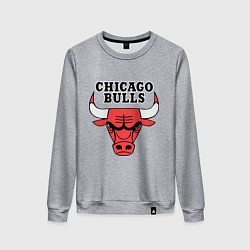 Свитшот хлопковый женский Chicago Bulls, цвет: меланж