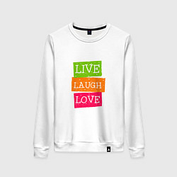 Женский свитшот Live laugh love quote