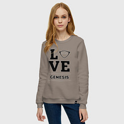 Свитшот хлопковый женский Genesis Love Classic, цвет: утренний латте — фото 2